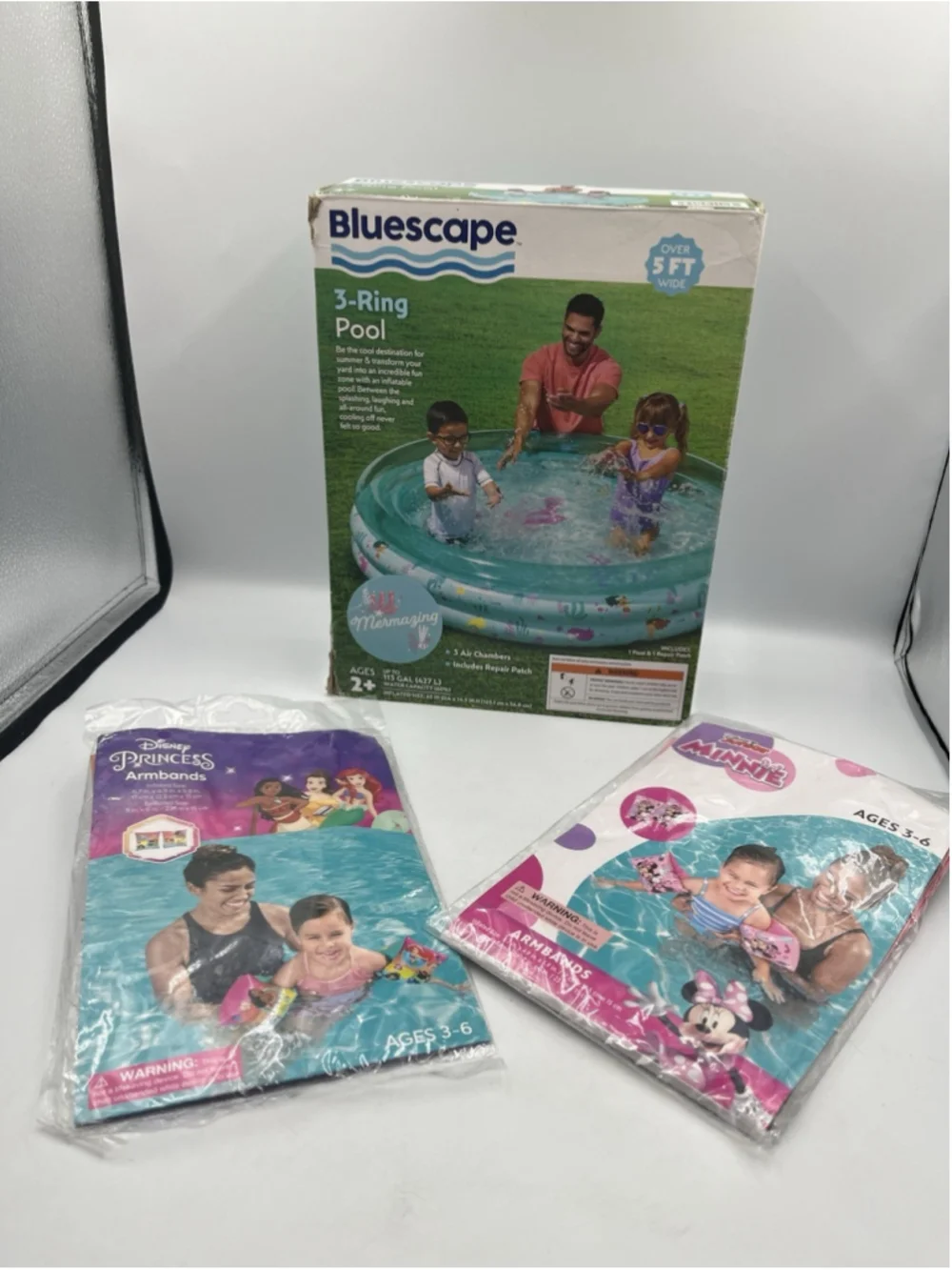 Pool Bluescape 3-Ring 5+ft. 113 Gallon New In Box Sealed W/ MORE 2 PKS FLOATIES